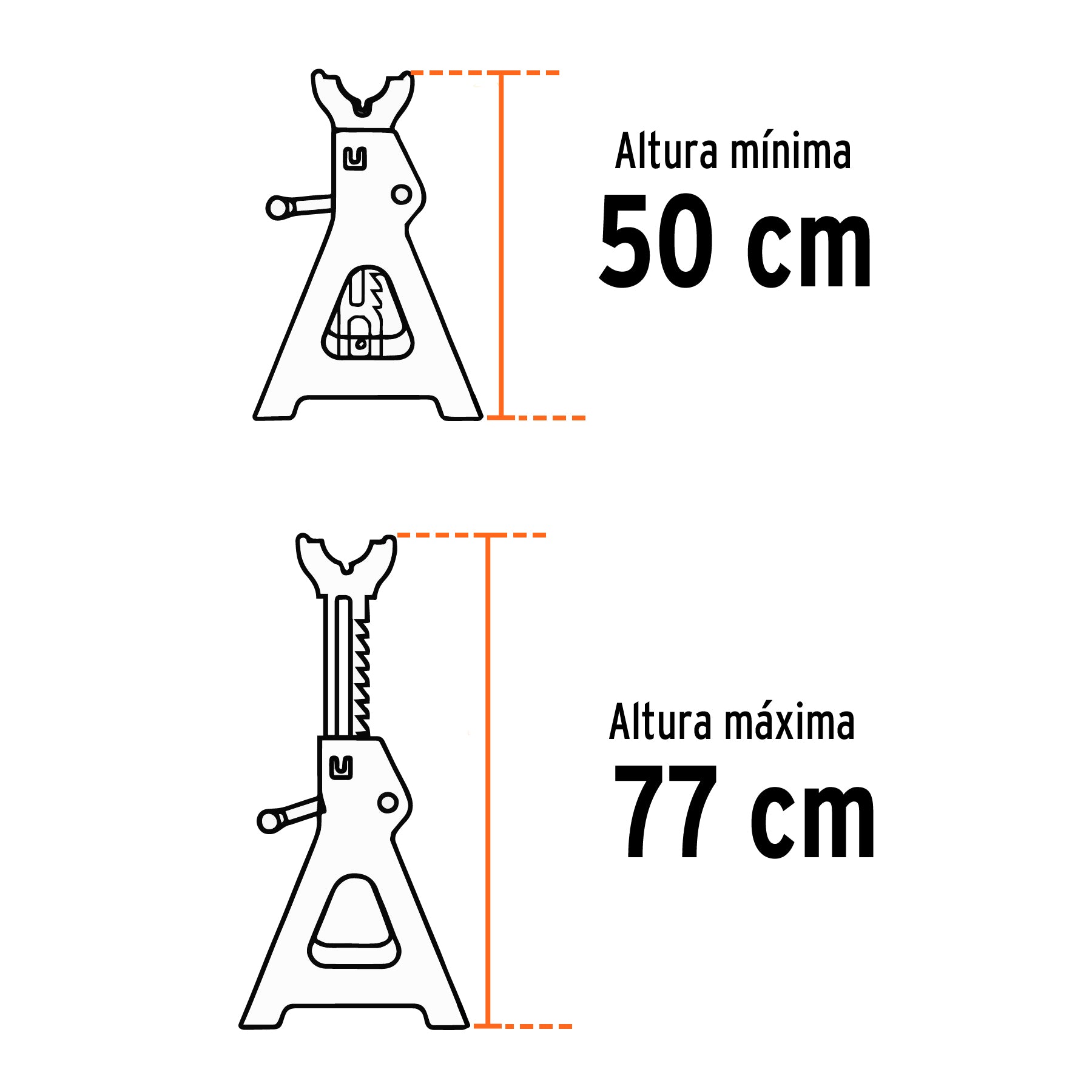 Torre para auto, 12 toneladas, 2 piezas