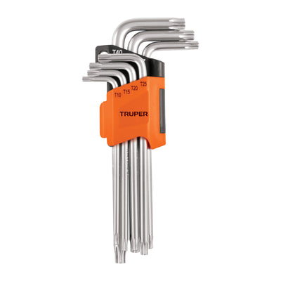 Juego de llaves Torx, 7 piezas, largas