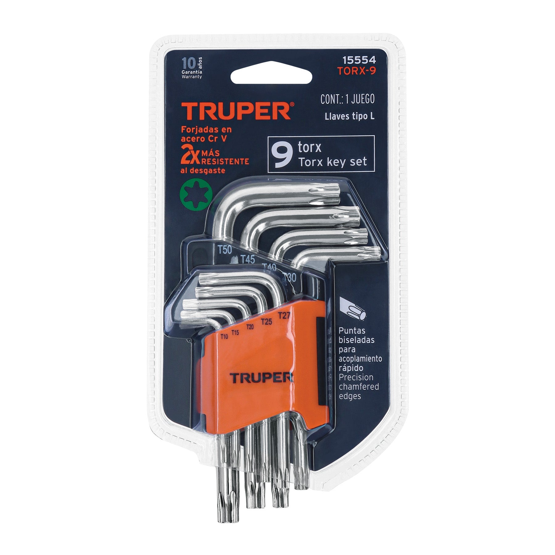 Juego de llaves torx, 9 piezas