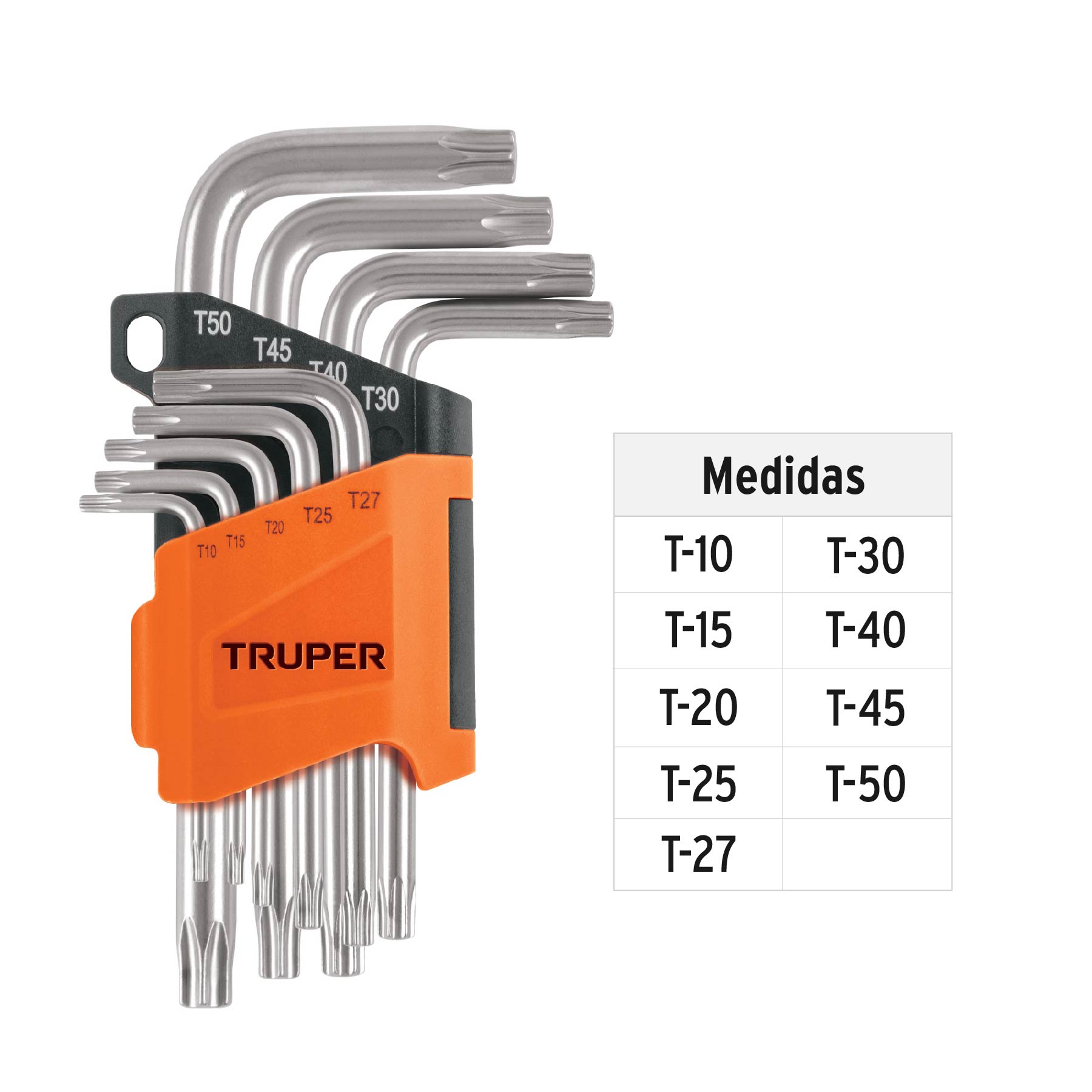 Juego de llaves torx, 9 piezas