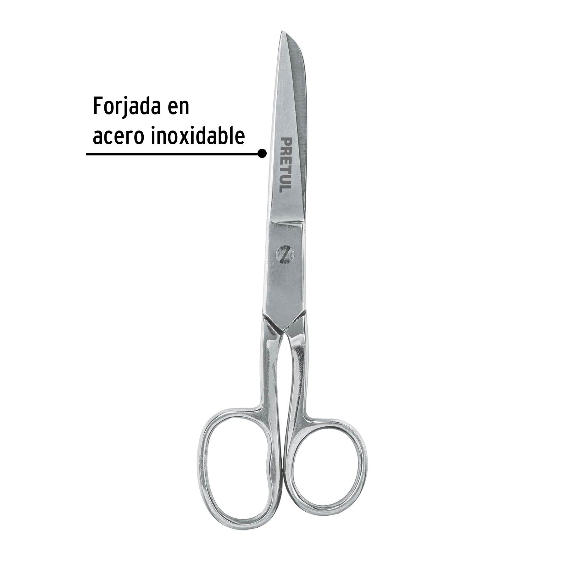 Tijera para costura, 6" ojo grande, Pretul