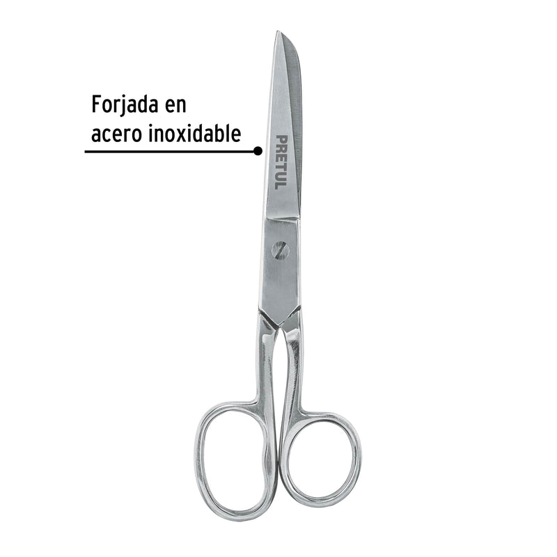 Tijera para costura, 6" ojo grande, Pretul