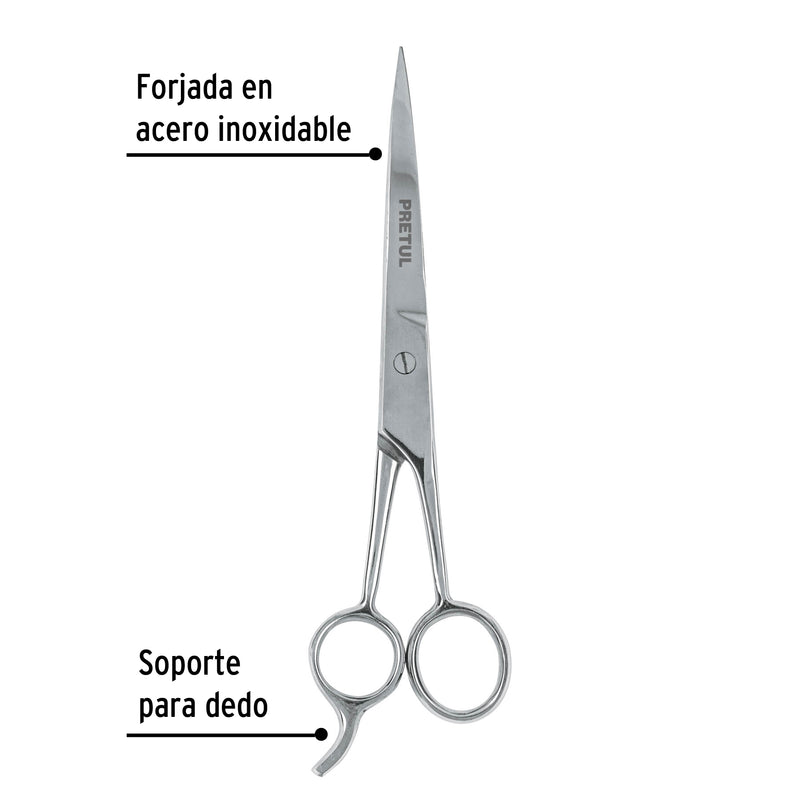 Tijera para estilista con gancho, 7-1/2", pretul SUSTITUYE 18491