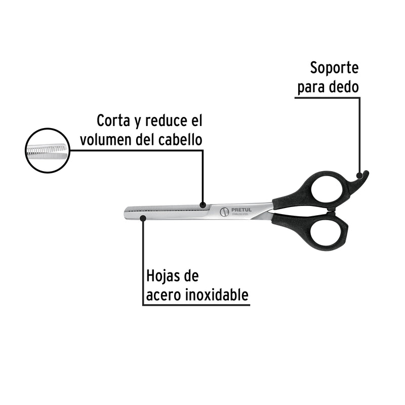 Tijera de estilista de entresacar, 6-1/2'