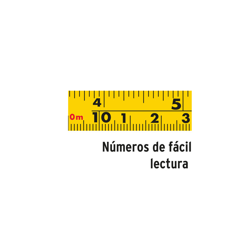 Cinta larga, carcasa plástica, 20 m, metálica