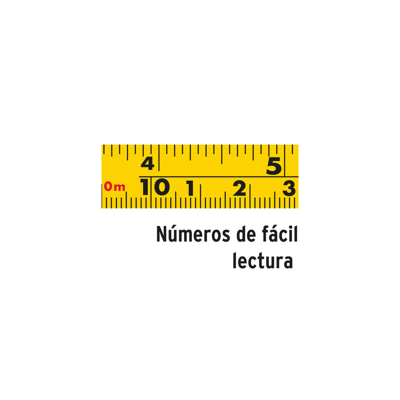 Cinta larga, carcasa plástica, 30 m, metálica