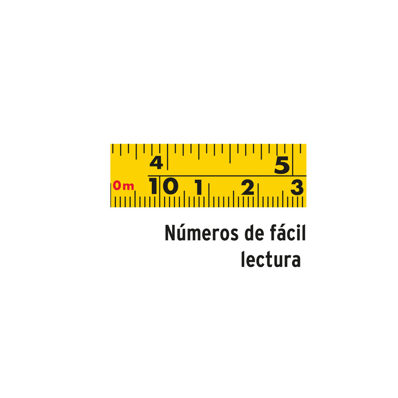 Cinta larga, carcasa plástica, 50 m, metálica