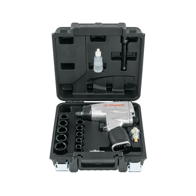 Llave neumática de impacto, 1/2", kit