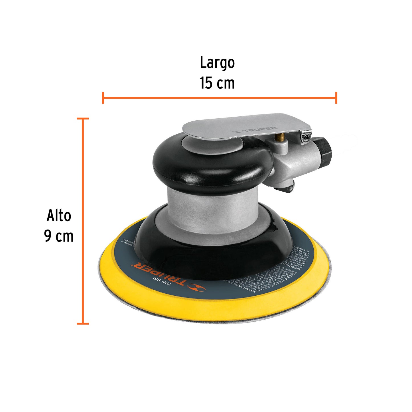 Lijadora orbital neumática industrial 6'