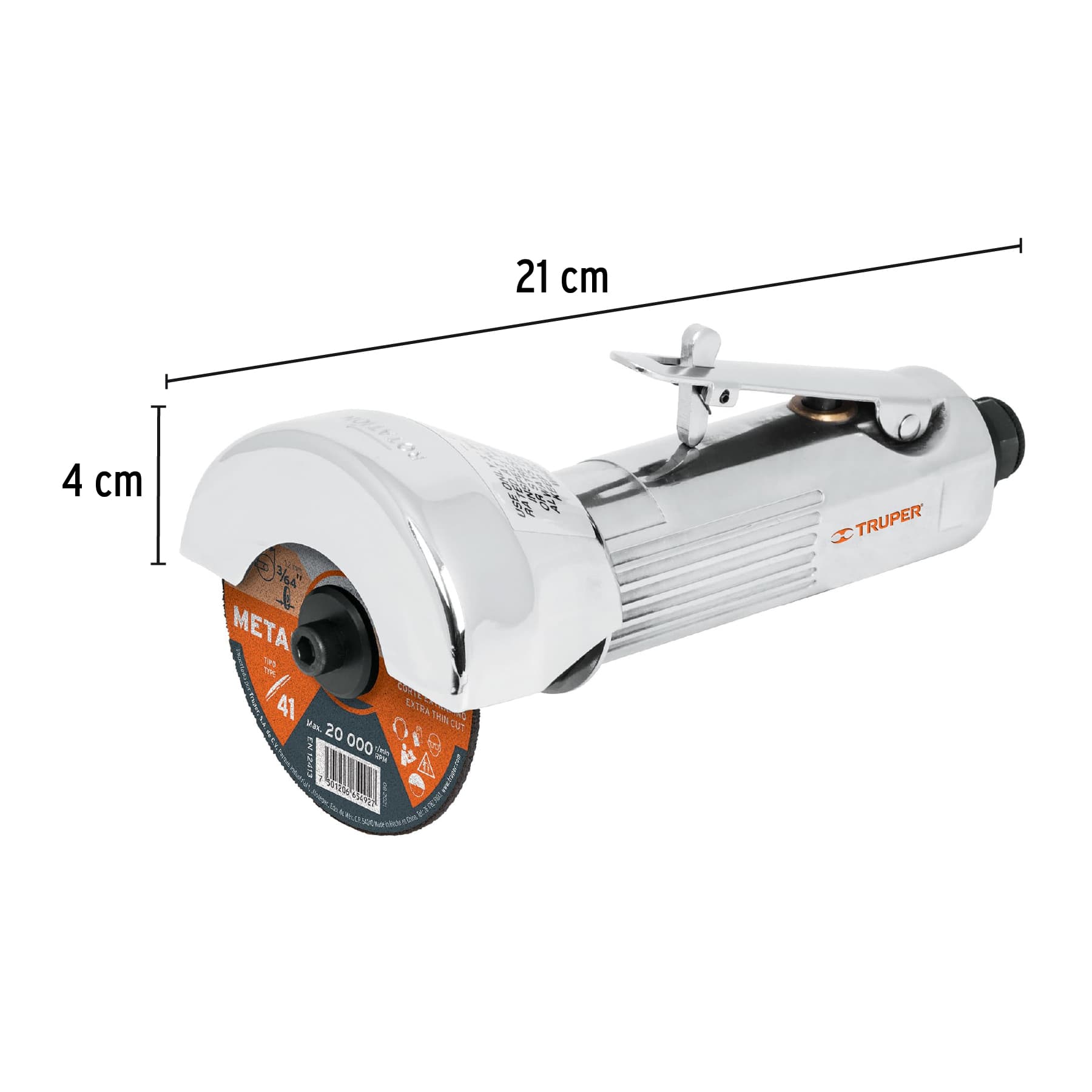 Esmeril recto, neumático para corte de 3"