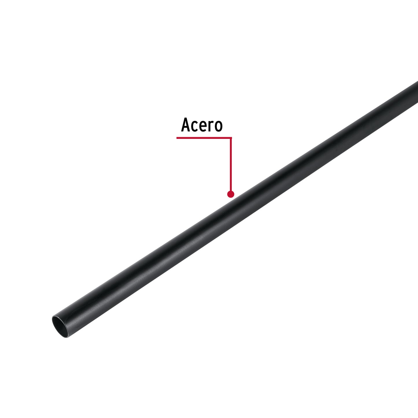 Tubo redondo de 3.0 m negro para closet, Hermex