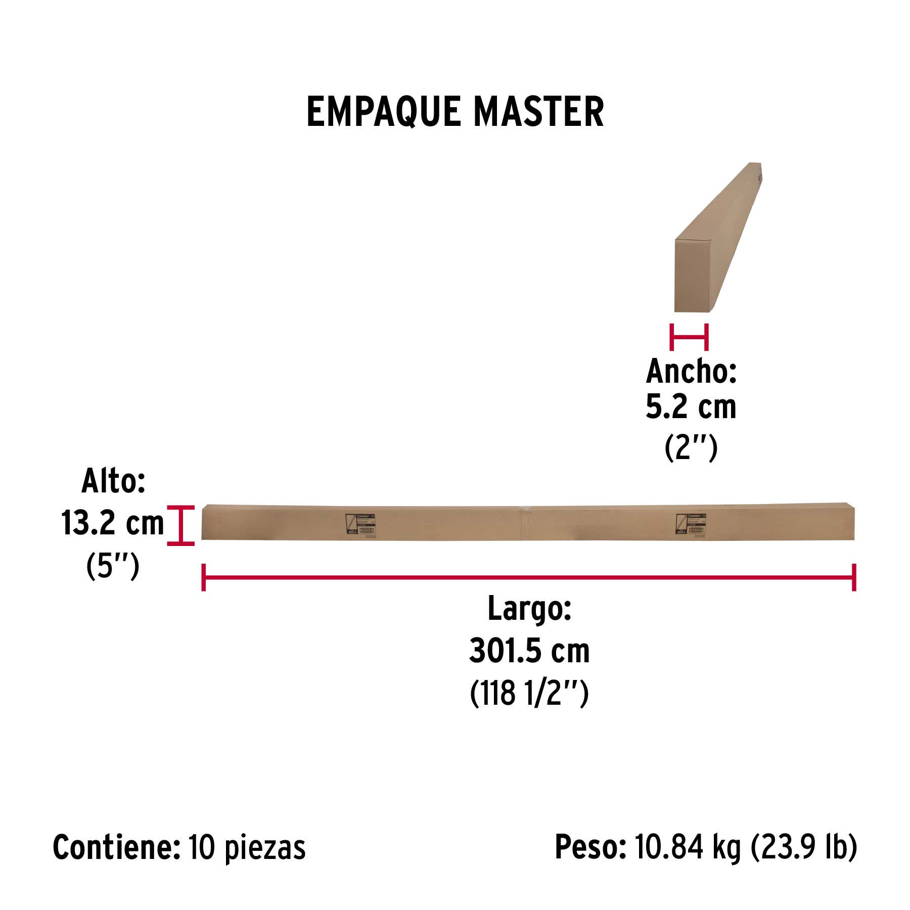 Tubo redondo cromado para closet