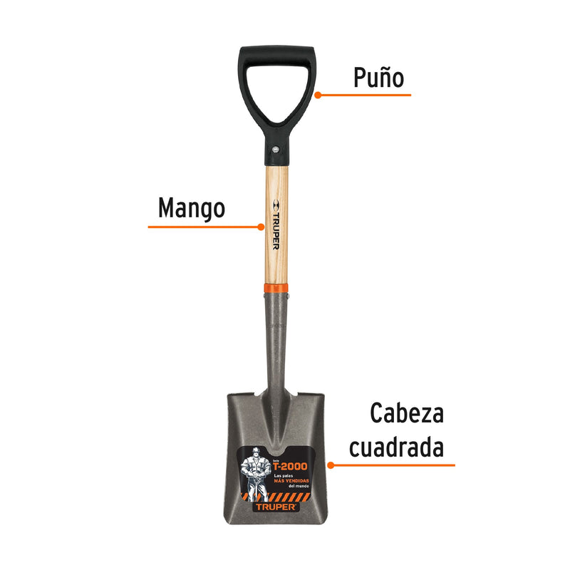 Pala cajuelera cuadrada, puño "d"