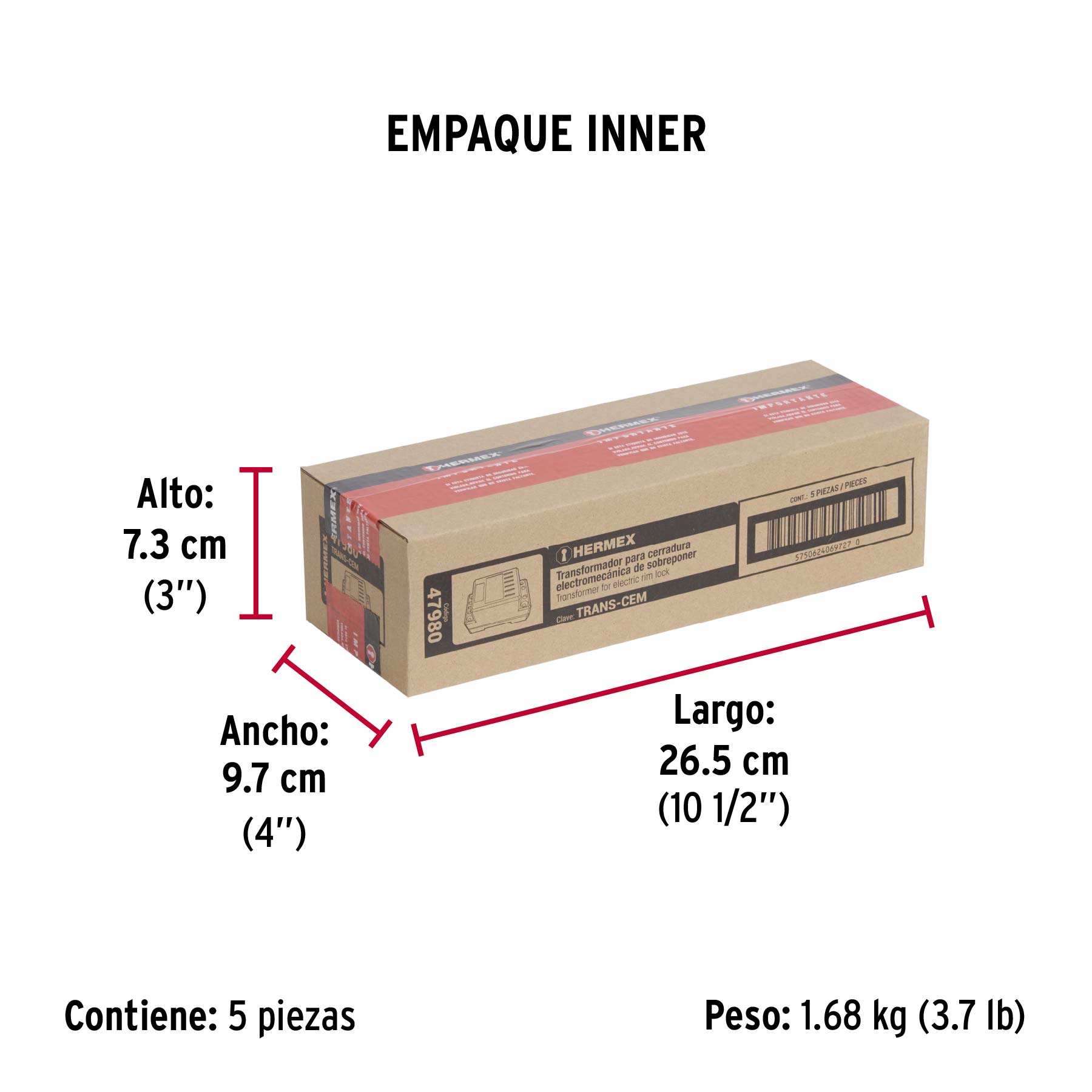 Transformador para cerradura electromecánica, Hermex