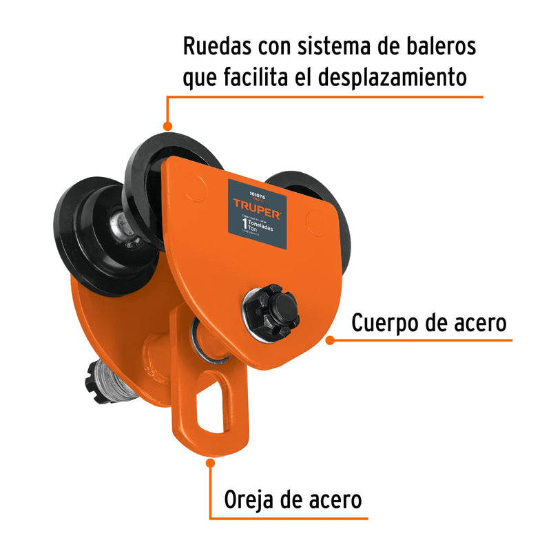 Trole de carga para vigas IPS e IPR, ajustable, 1 Ton