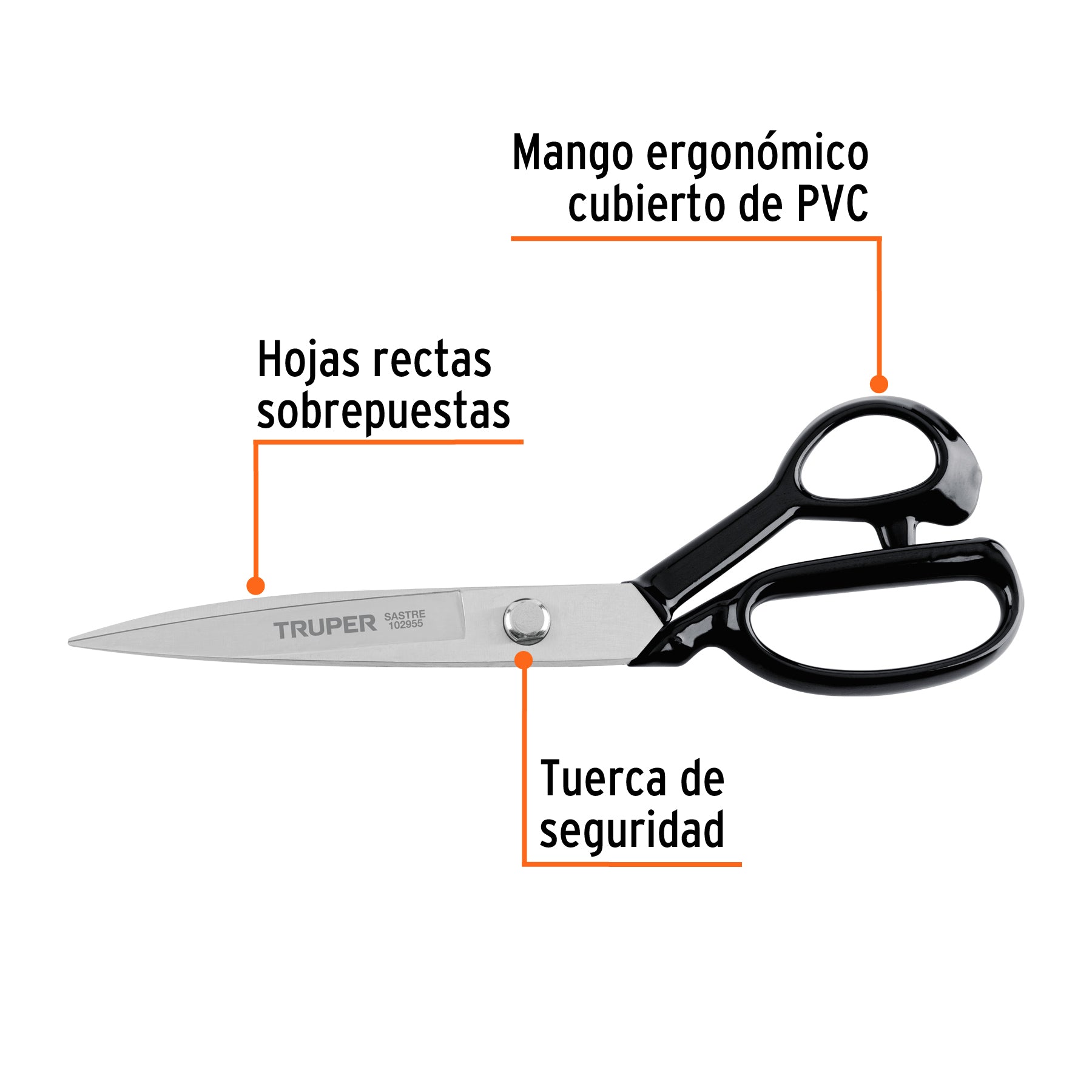 Tijera 10' para sastre, TRUPER