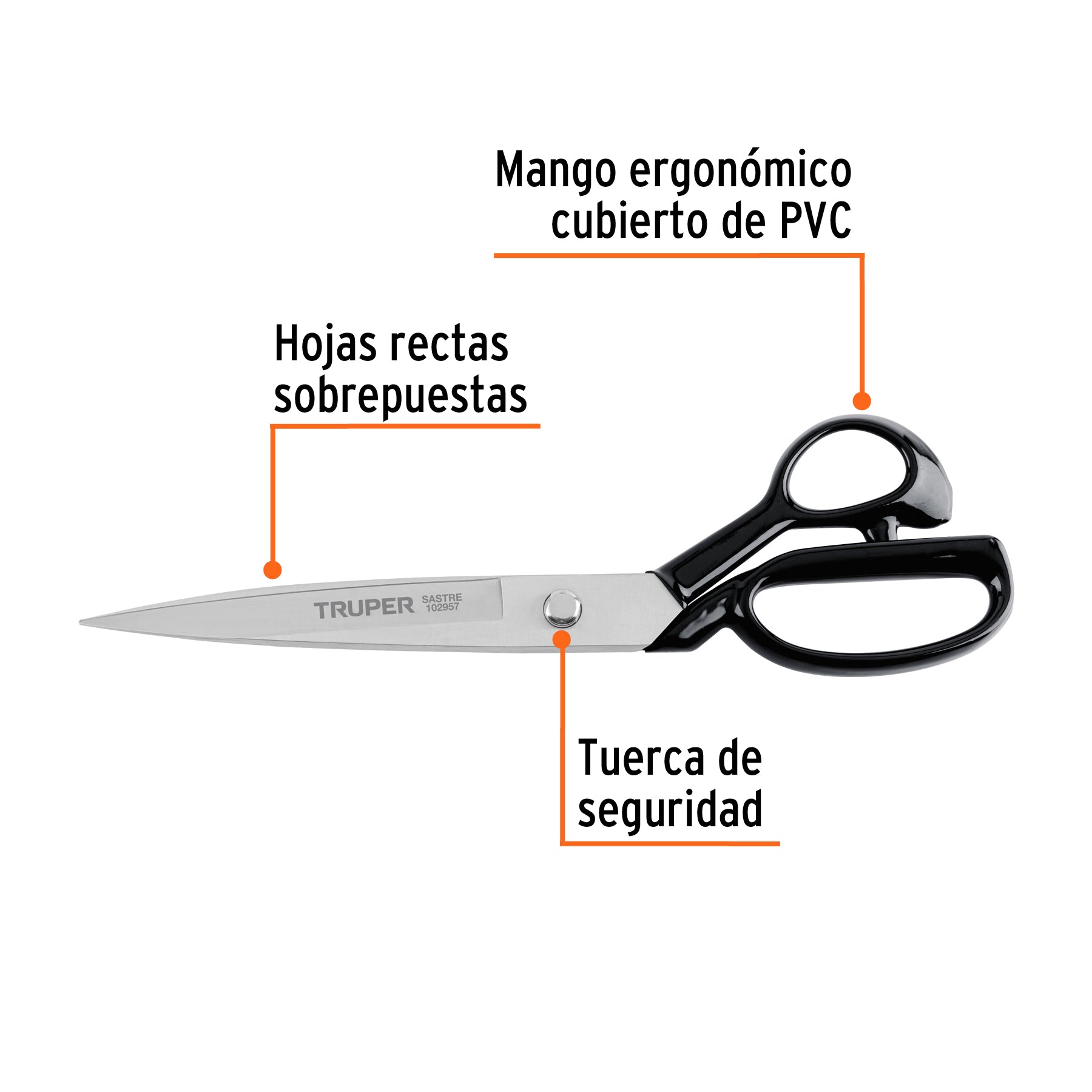 Tijera 12' para sastre, TRUPER