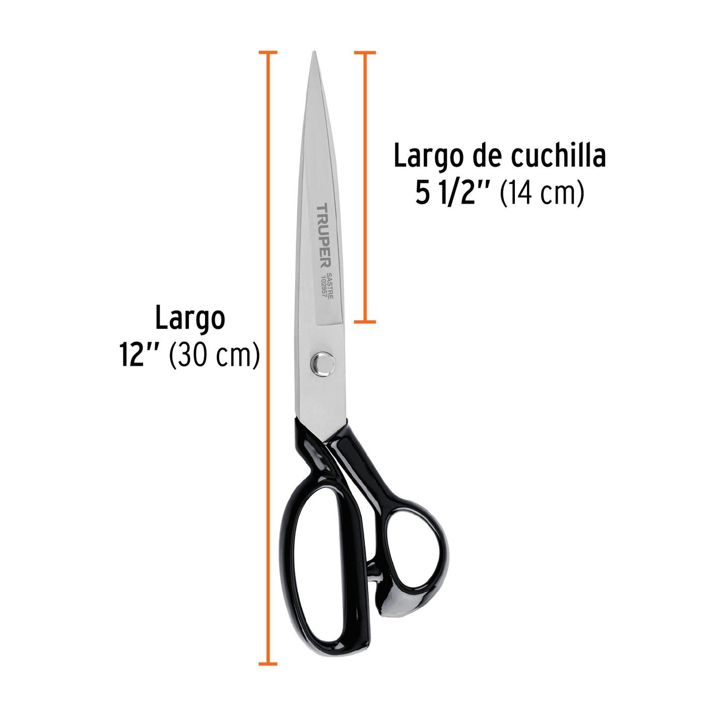 Tijera 12' para sastre, TRUPER