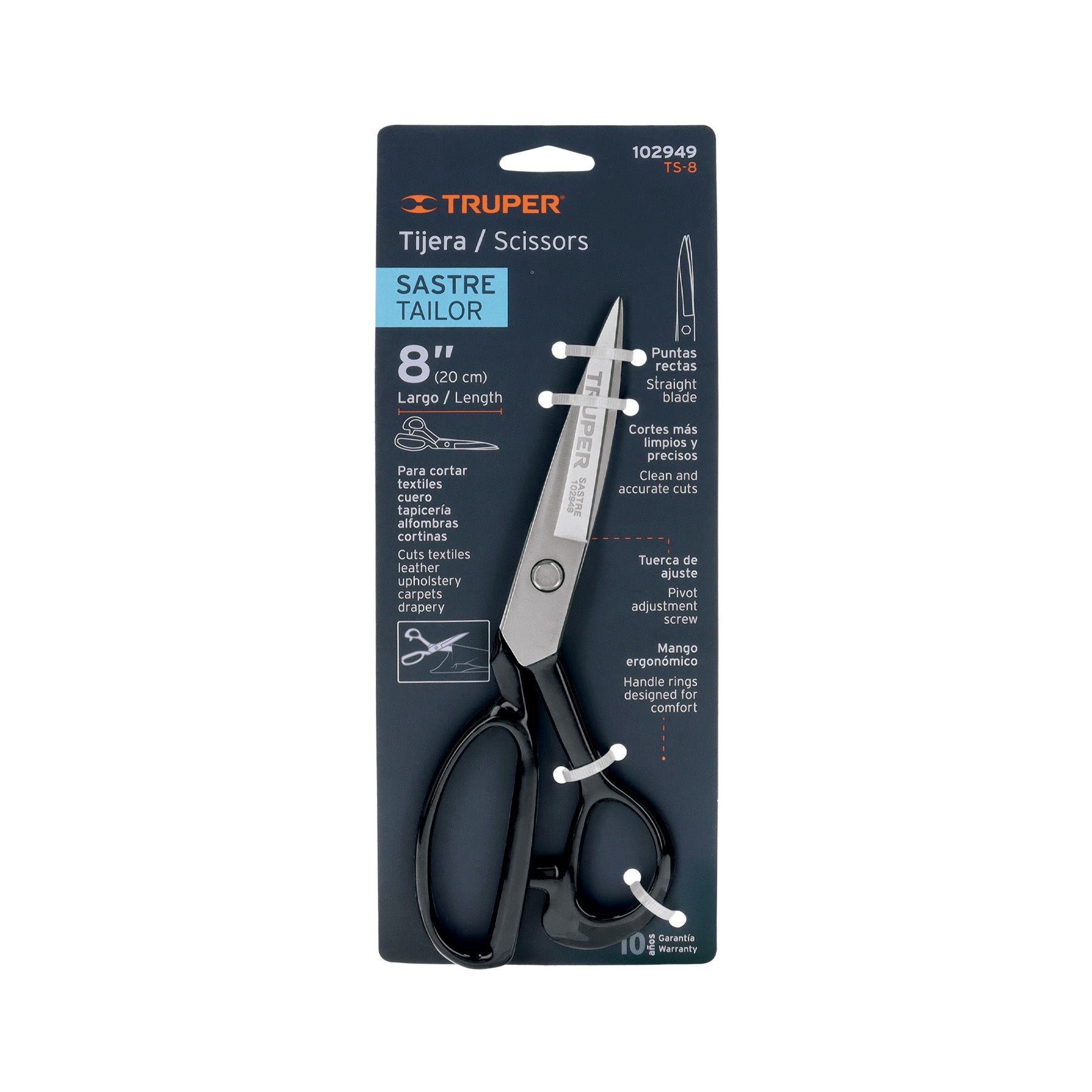 Tijera 8' para sastre, TRUPER