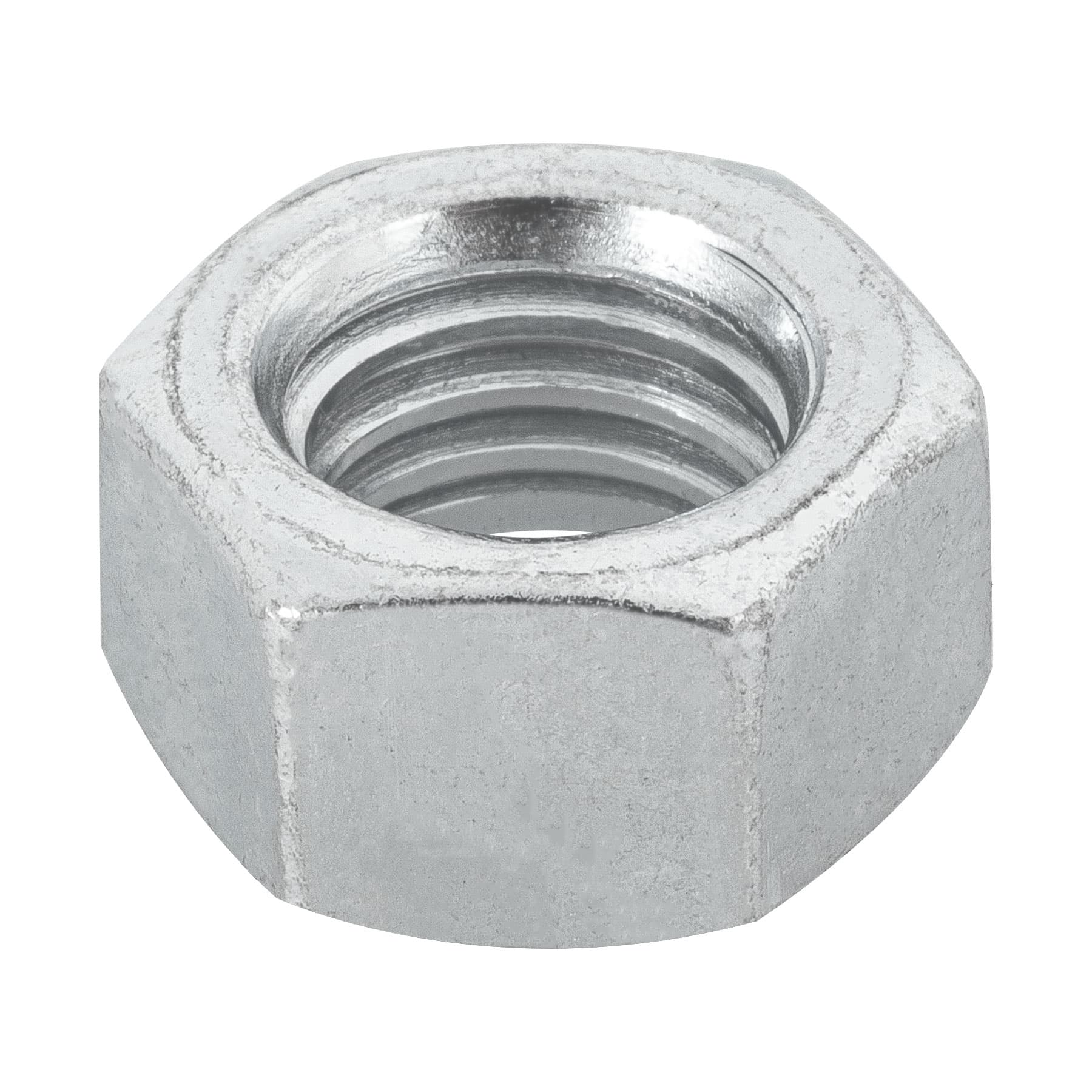 Blíster con 6 tuercas 1/2' hex de acero galvanizado, Fiero