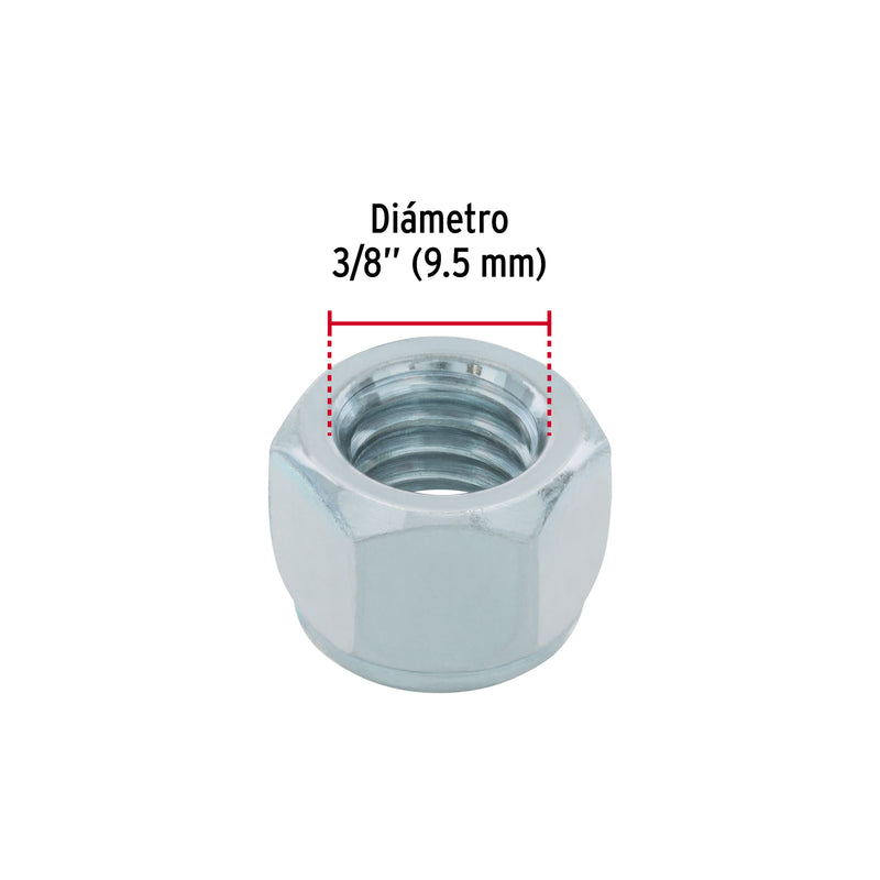 Bolsa con 100 tuercas de seguridad, 3/8' , FIERO