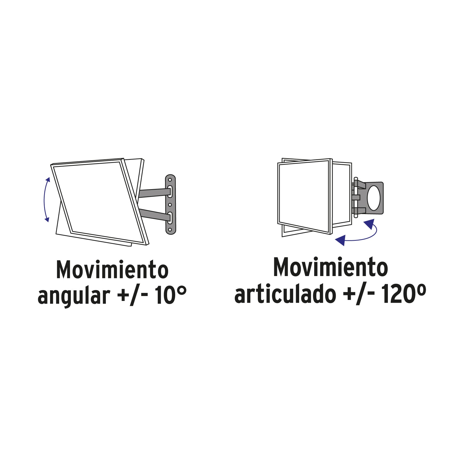Soporte para TV, articulado, 26"-65"