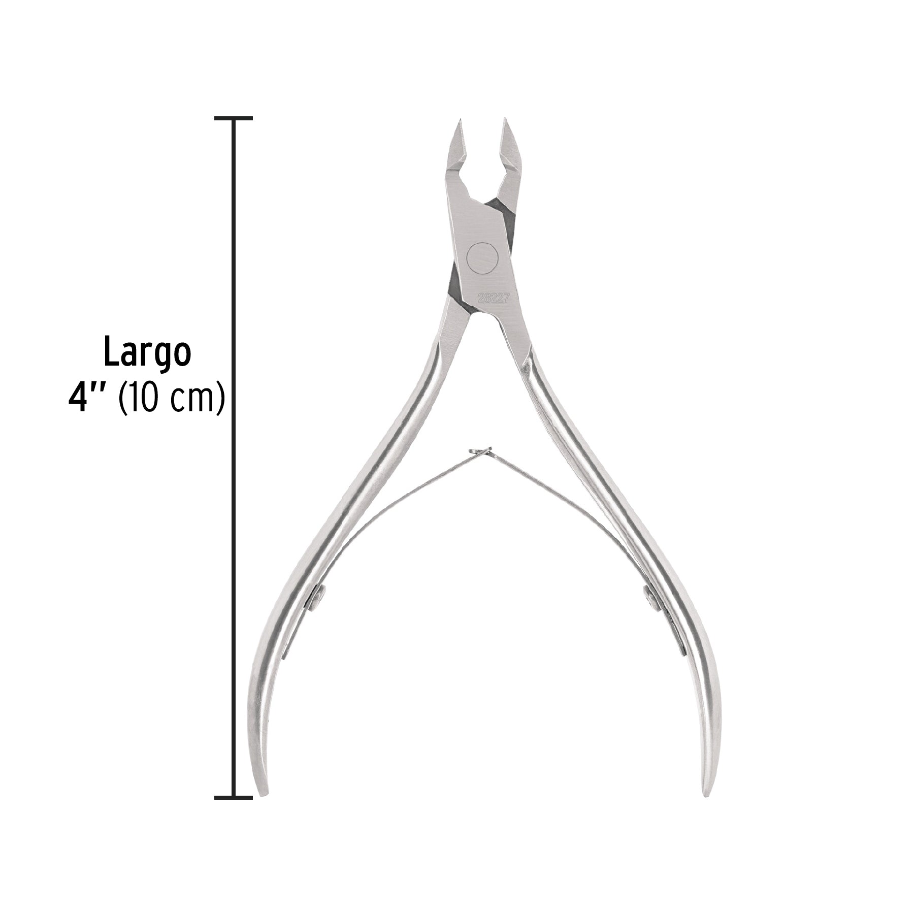 Alicate para manicure 4' cabeza recta corta, Pretul