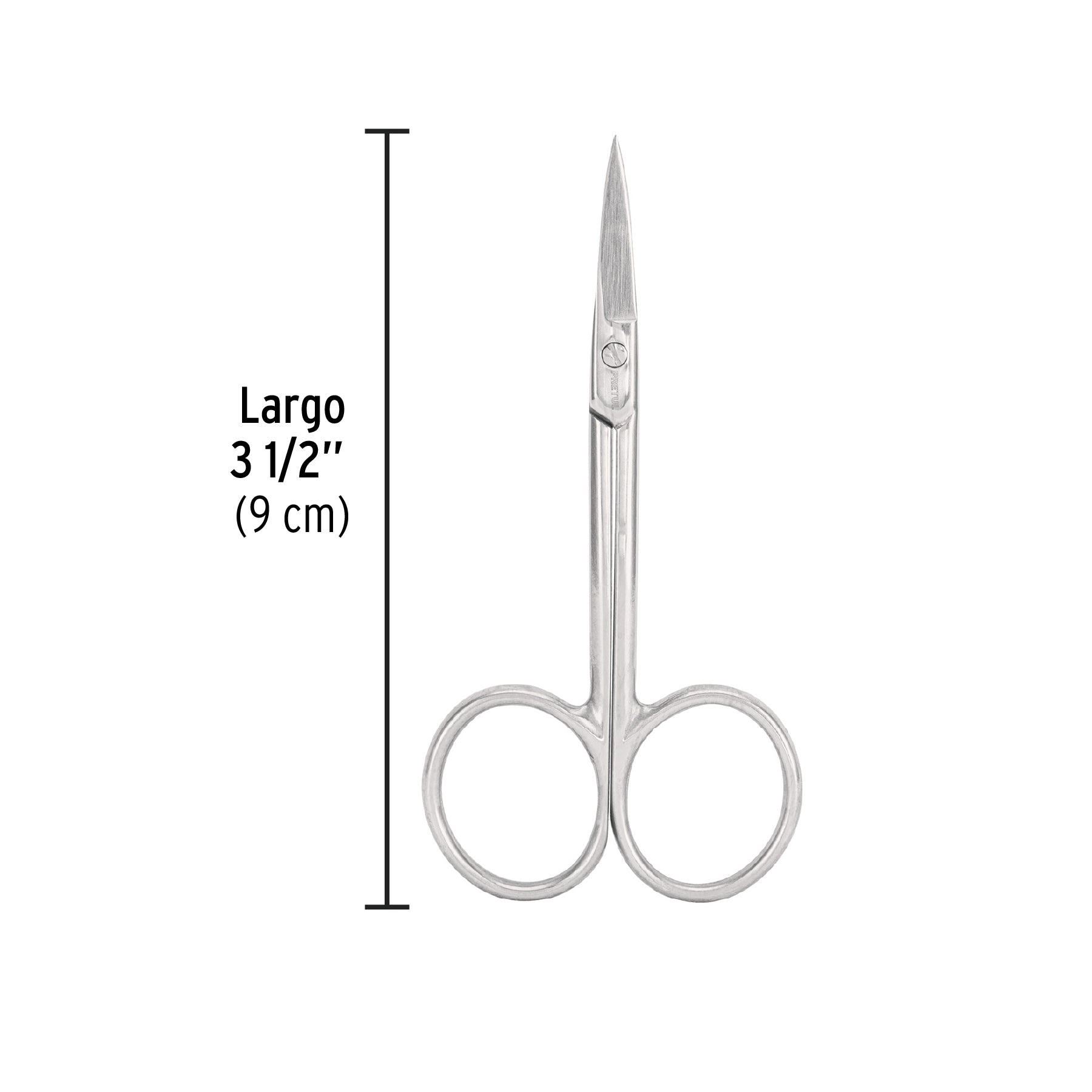 Tijera para manicure 3-1/2', punta curva, Pretul