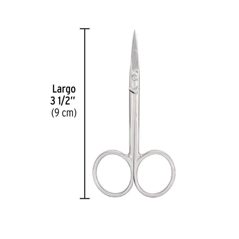 Tijera para manicure 3-1/2', punta curva, Pretul