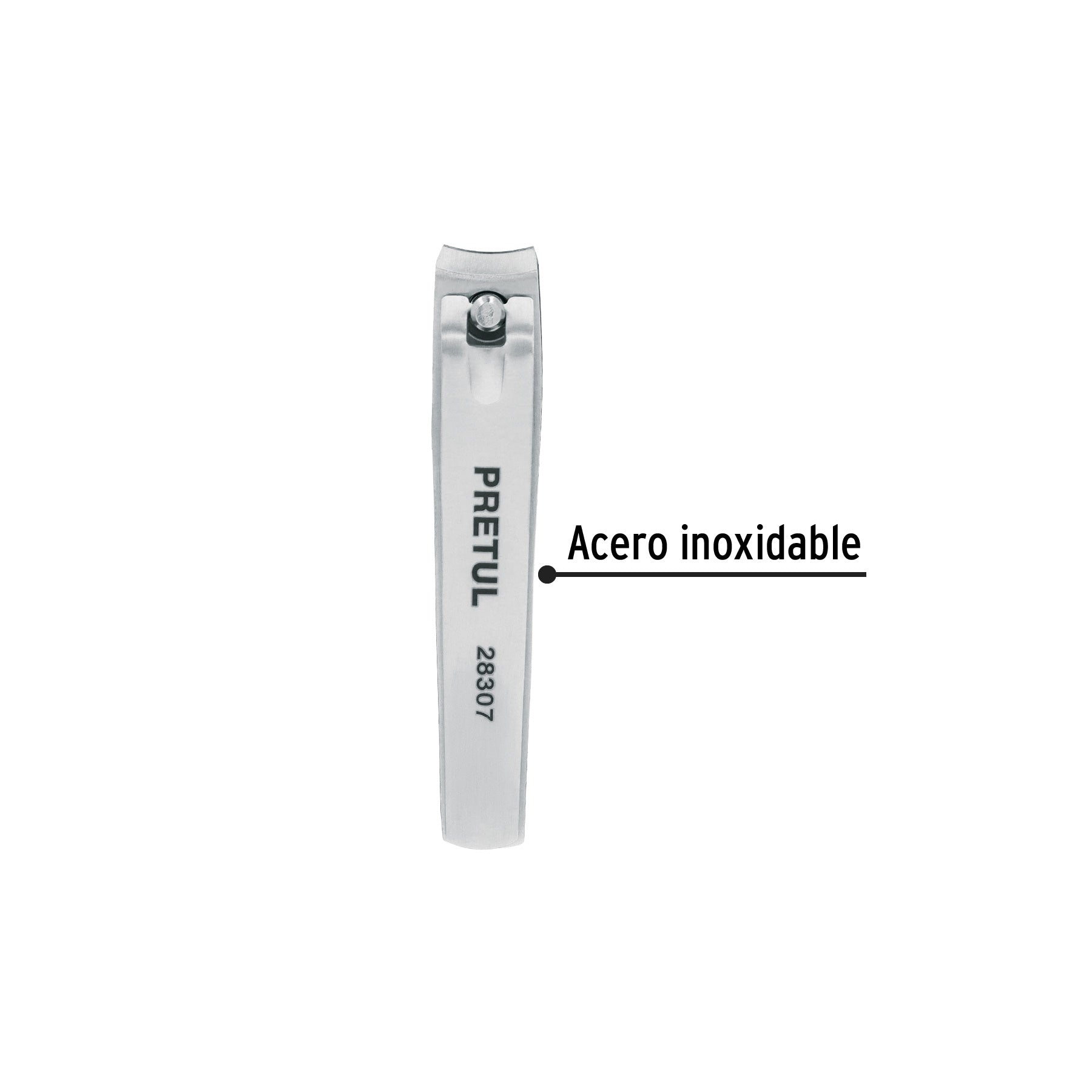 Corta uñas 3' acero inoxidable, Pretul