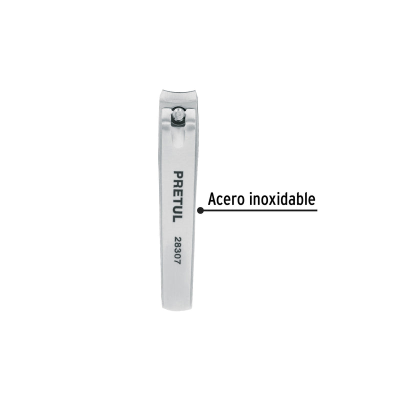 Corta uñas 3' acero inoxidable, Pretul