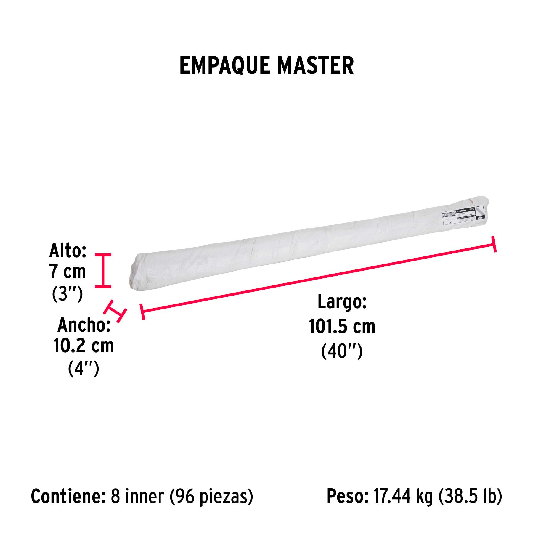 Varilla roscada, 1/4" x 1m