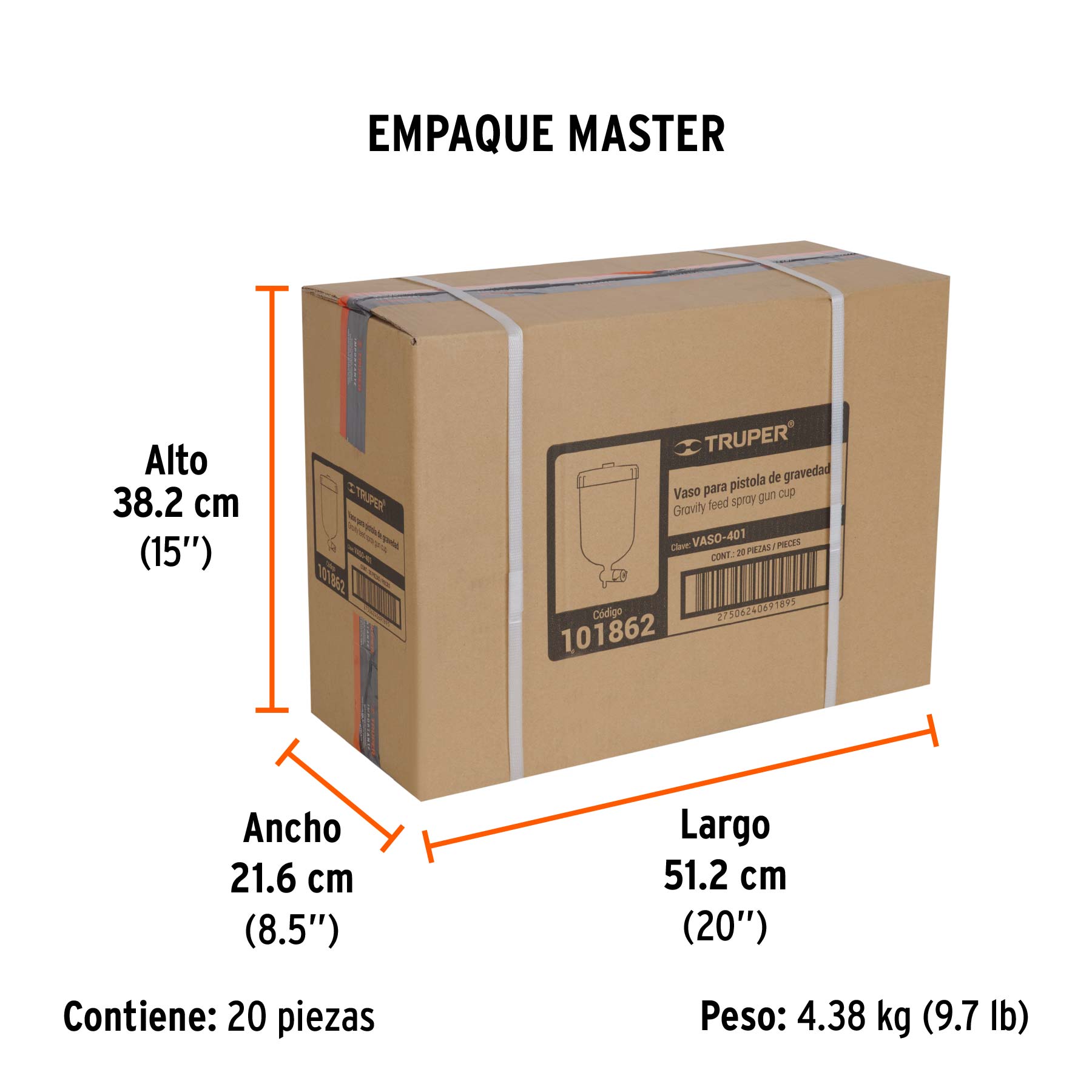 Vaso plástico de repuesto para PIPI-401/402/403