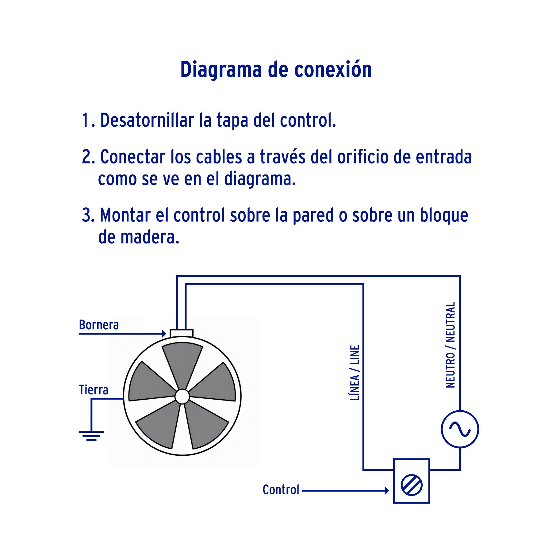Ventilador de techo para interior 56', negro, VOLTECK