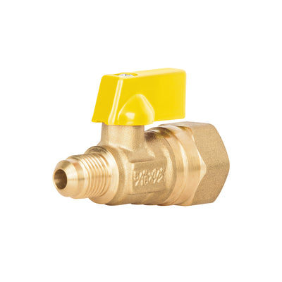 Válvula de control para gas de latón,  5/16" x 1/2"