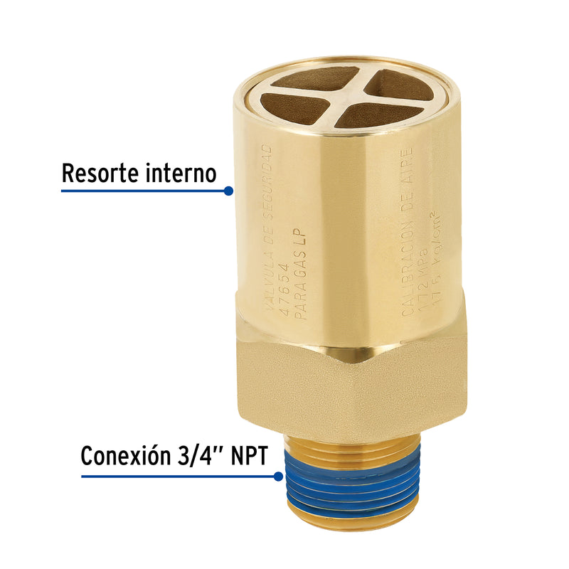 Válvula externa de seguridad para tanque estacionario,3/4'