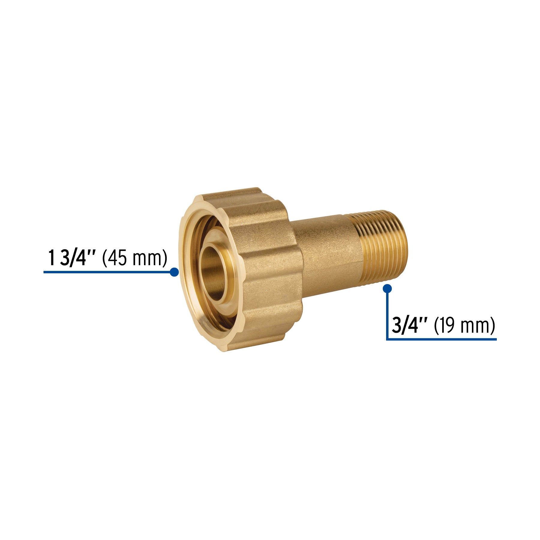 Acoplador llenado p/tanque estacionario,ACME 1-3/4x3/4'NPT
