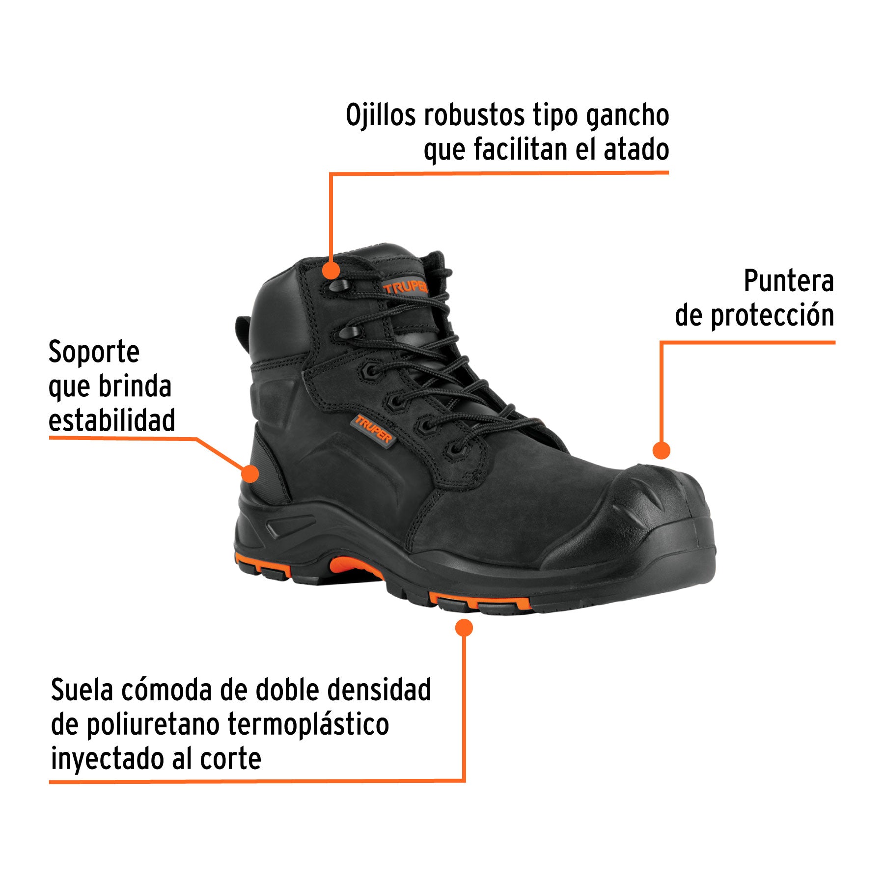Zapatos dieléctricos con casquillo, #28, negro