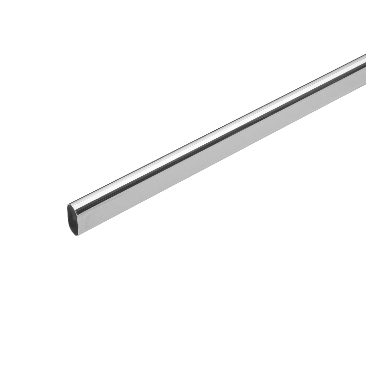Tubo ovalado de 1.8 m en acero cromado para closet, Hermex