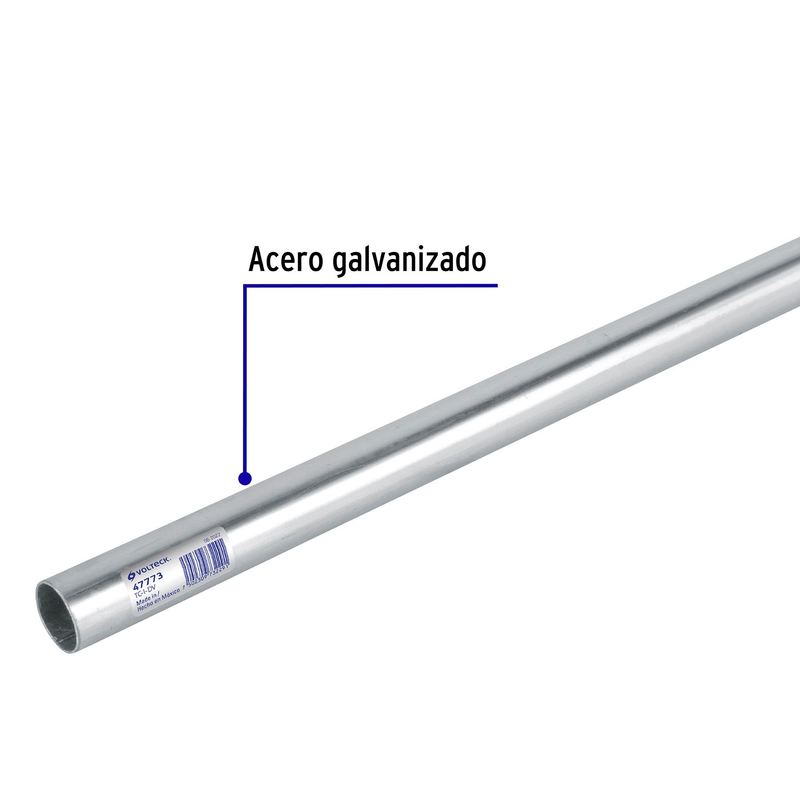 Tubo Conduit 1' galvanizado 3 m pared delgada, et. verde
