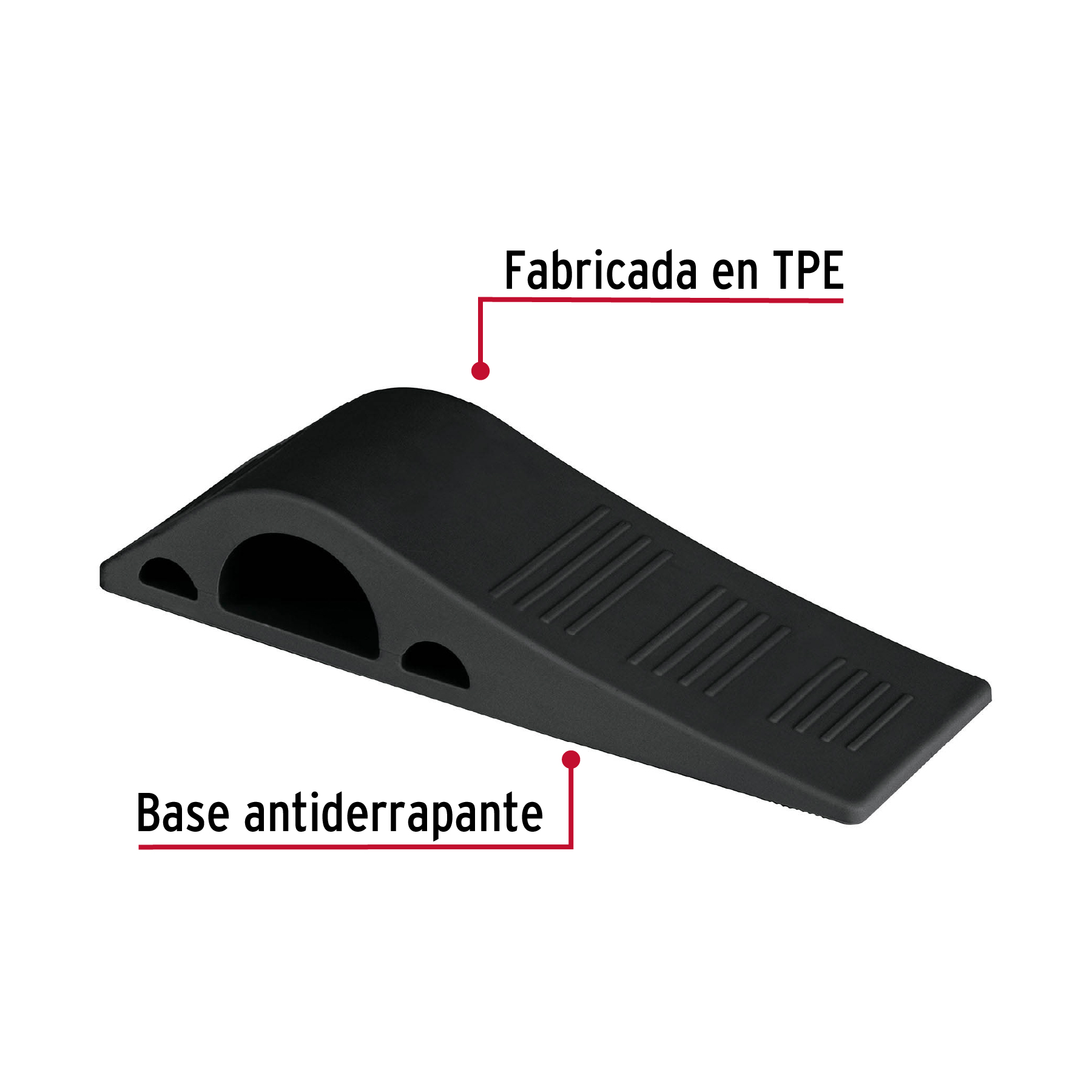 Tope de hule para puerta de 12 cm