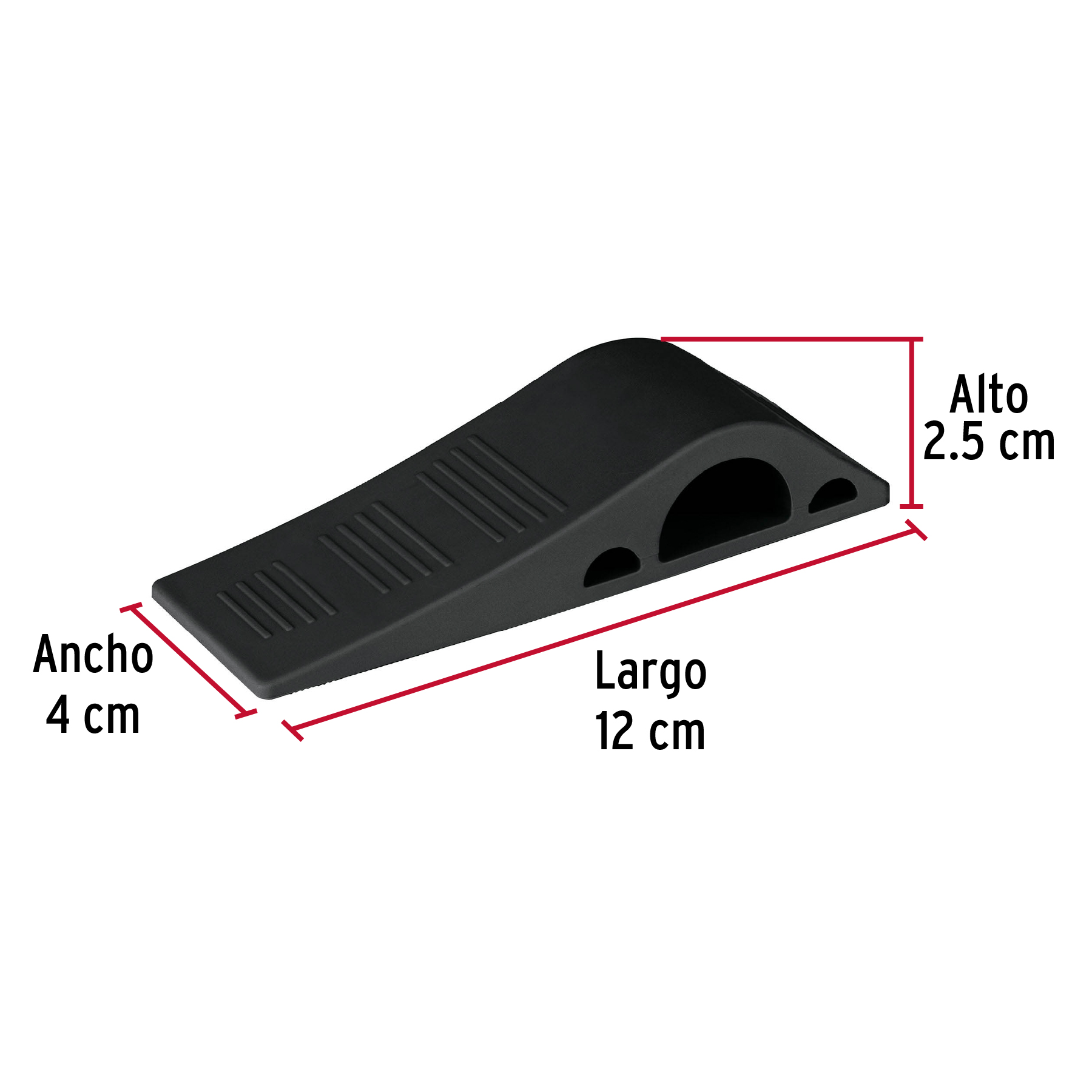 Tope de hule para puerta de 12 cm