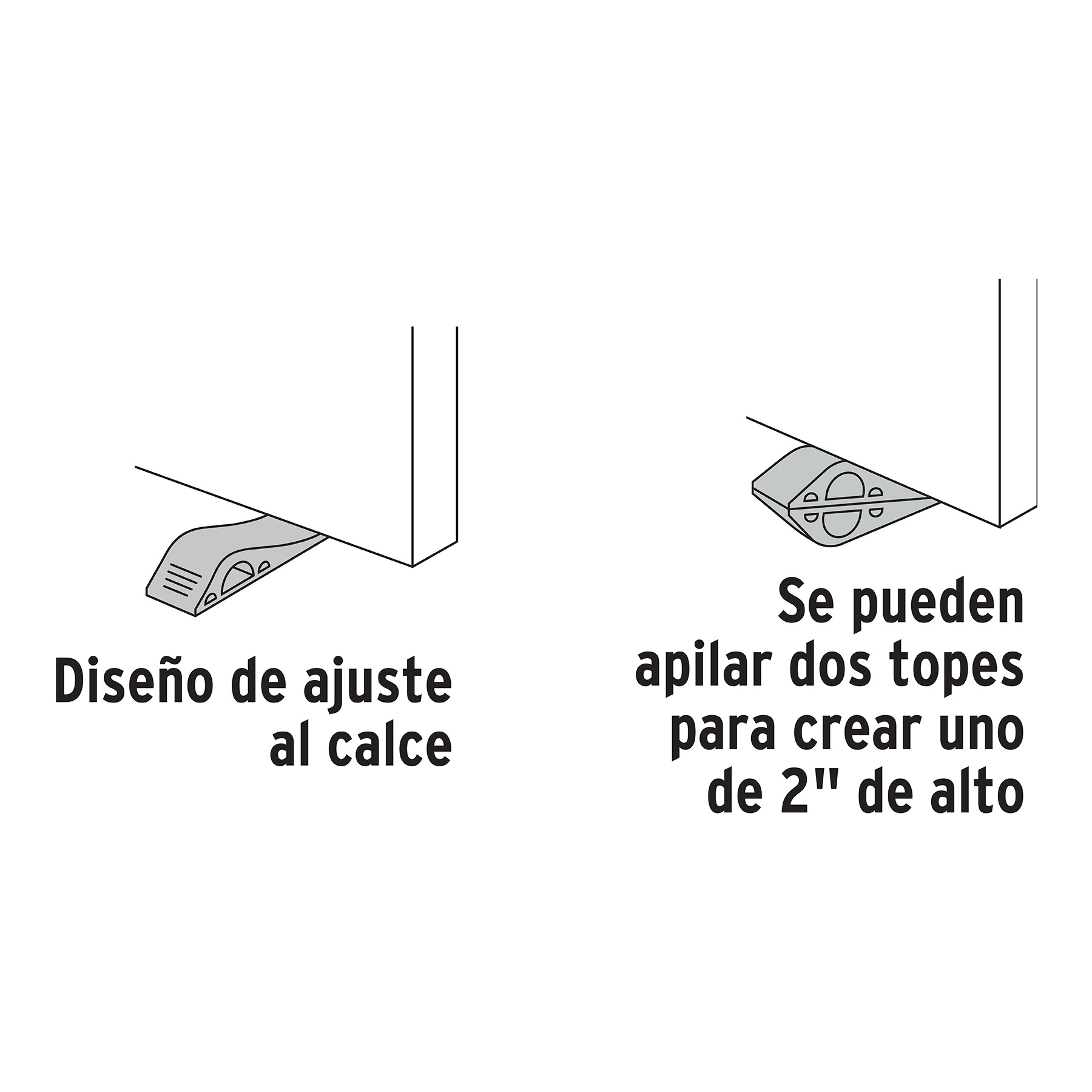 Tope de hule para puerta de 12 cm