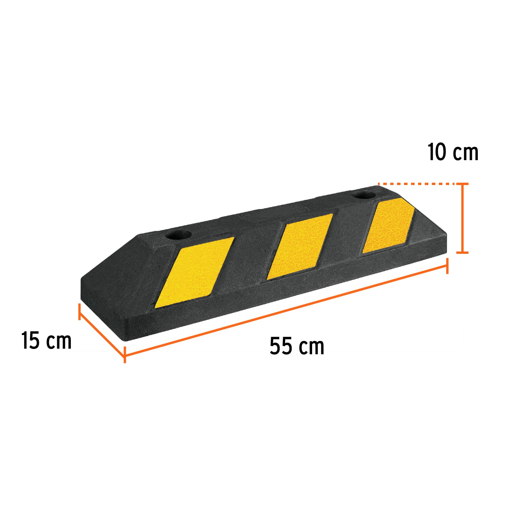 Tope de estacionamiento de 55 cm