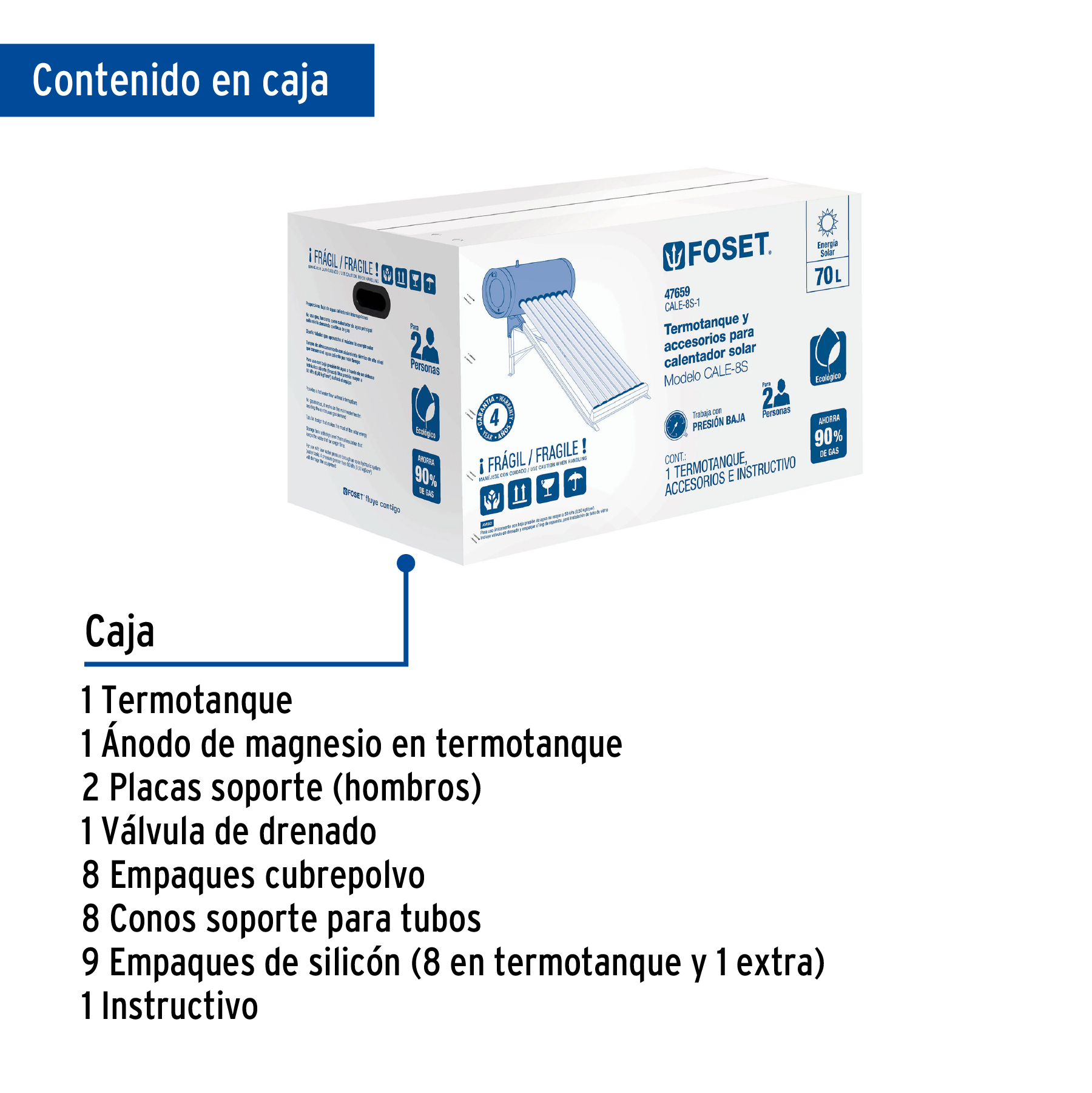 Termotanque para modelo CALE-8S