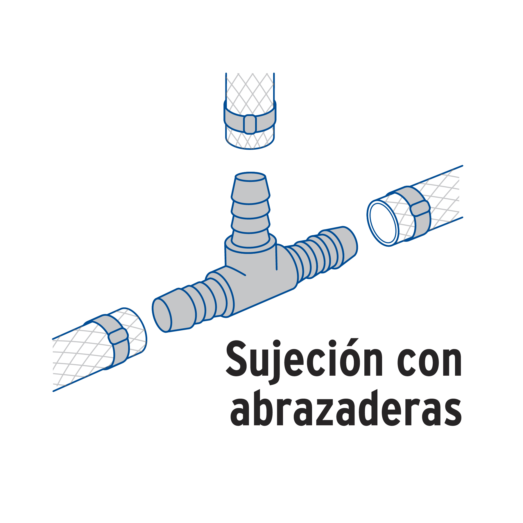 Tee inserción de latón para poliducto negro, 3/4'