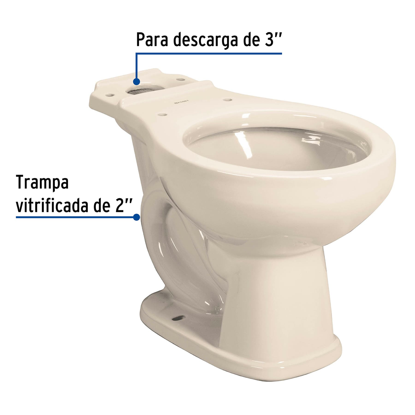 Taza redonda cerámica, marfil