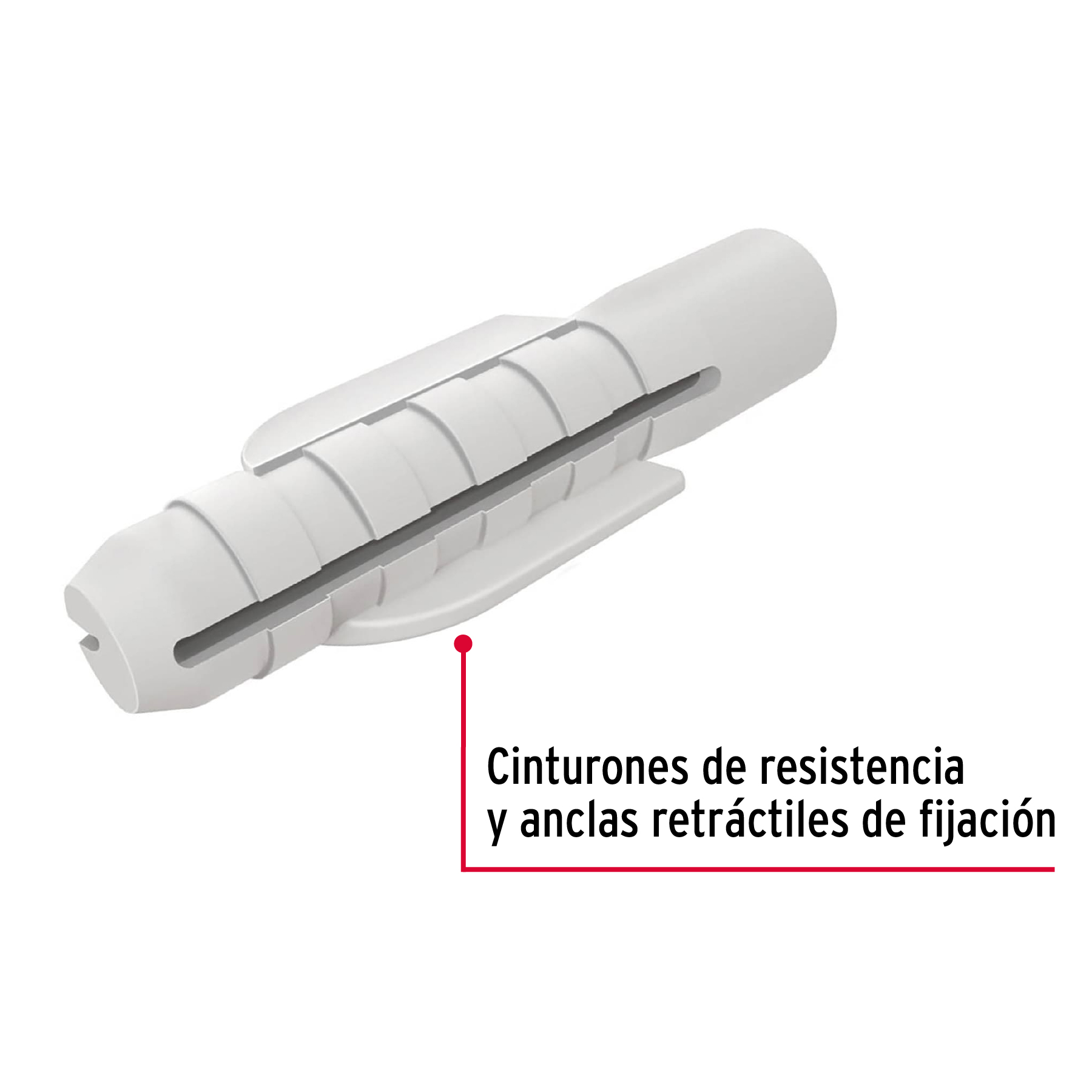 Taquete plástico de 3/16', 50 piezas