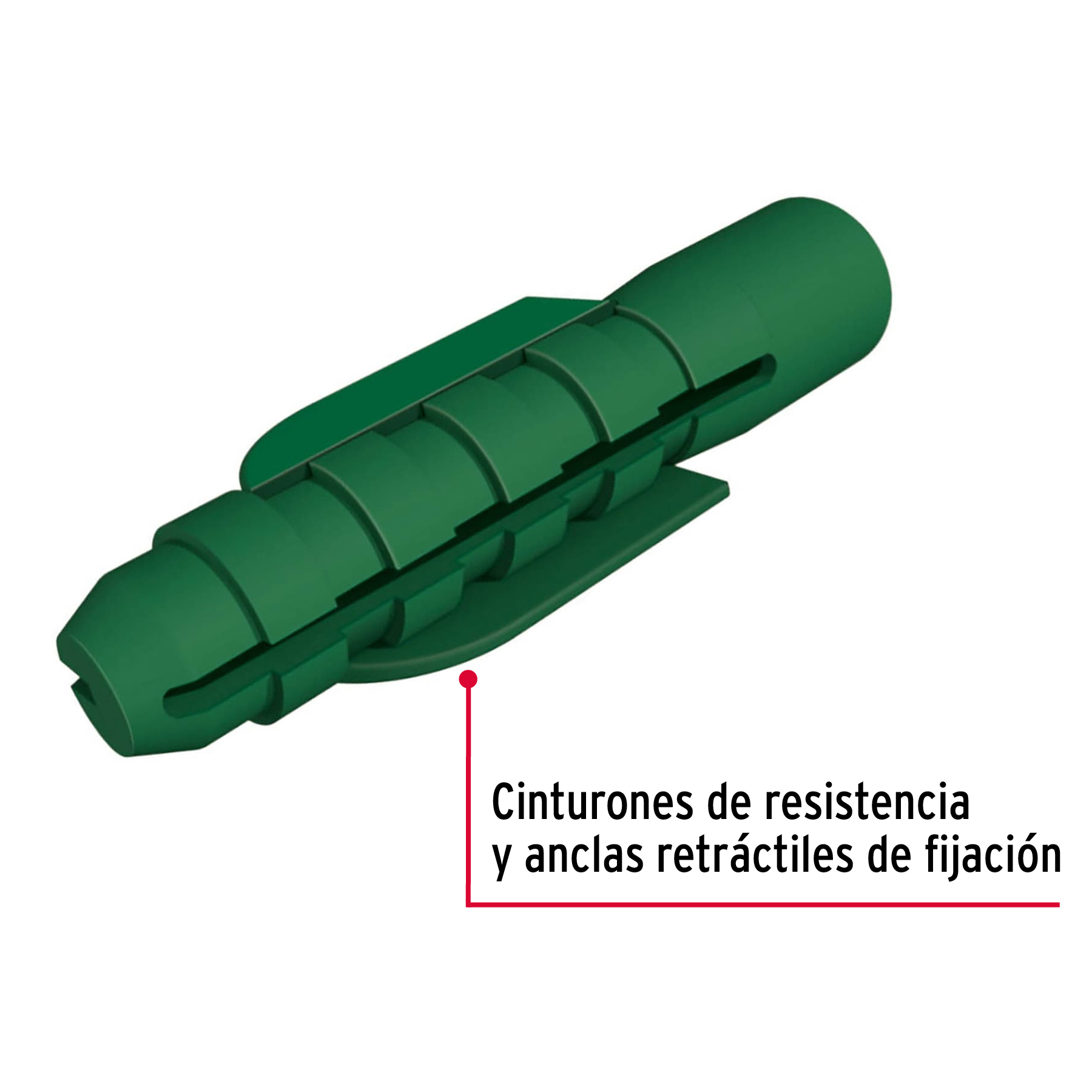 Taquete plástico de 1/2', 50 piezas