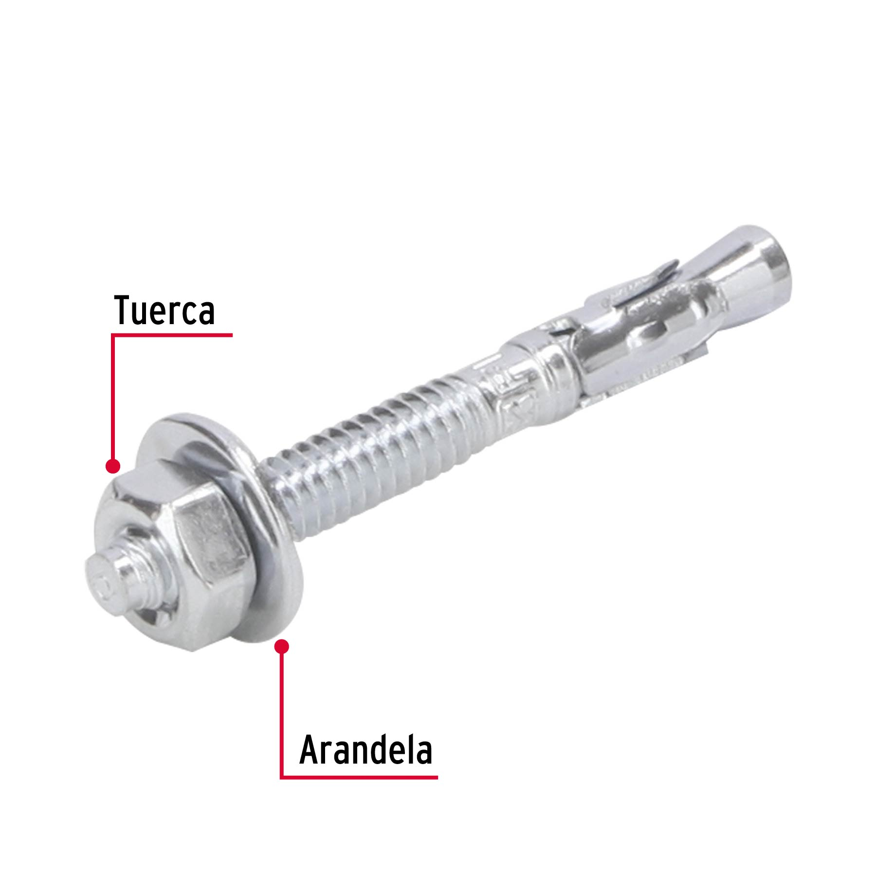 Taquete arpón 1/4' X 2-1/4', caja 100 pzs